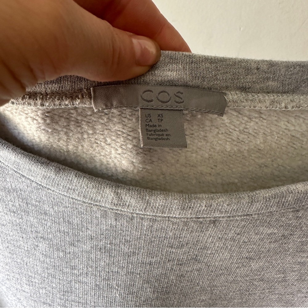 COS Heather Gray Sweatshirt Dress - Picture 2 of 7